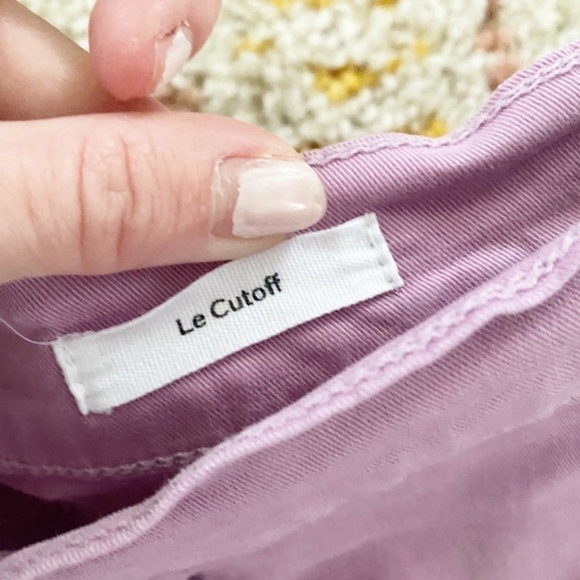 FRAME le cutoff denim shorts lilac size 28 - Picture 4 of 4